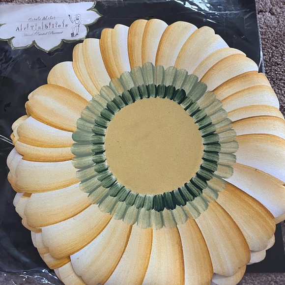 carole shiber hand painted sunflower placemats - Picture 4 of 4